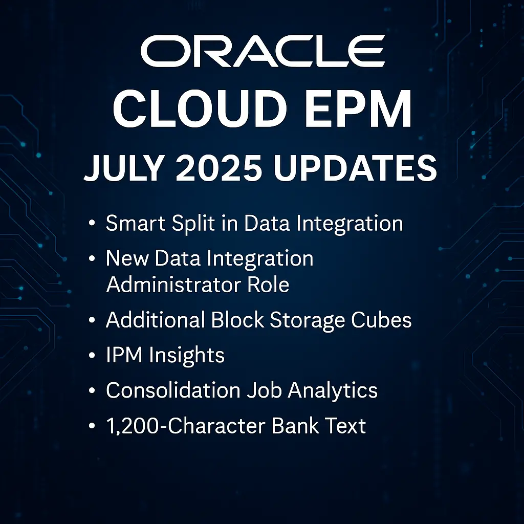 Nouvelle version Oracle EPM