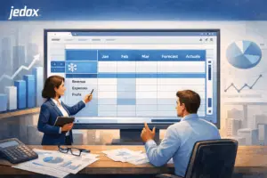 fonctionnalité Freeze Panes jedox