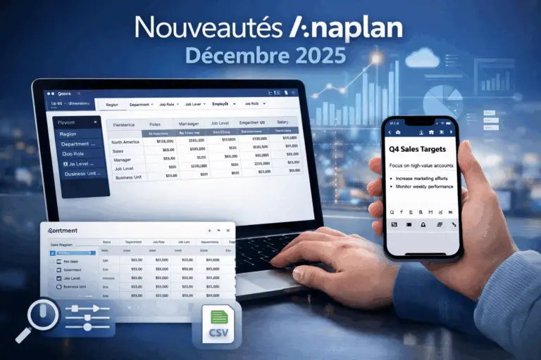 nouveautés Anaplan décembre 2025