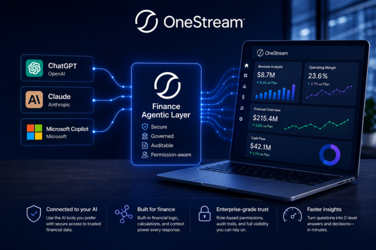 OneStream ouvre son IA financière à ChatGPT, Claude et Copilot