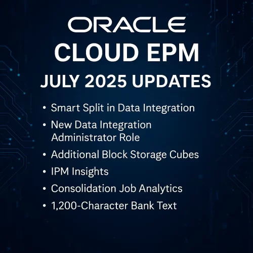 Nouvelle version Oracle EPM